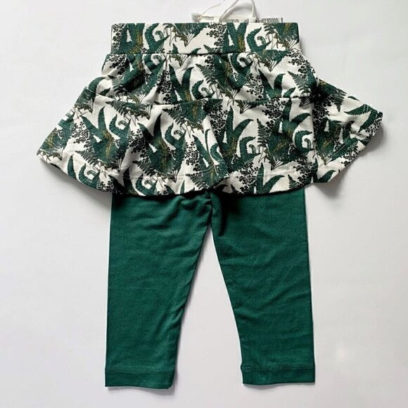 NWT Kate Quinn Organics Skirted Leggings In Fern Print - Picture 2 of 5